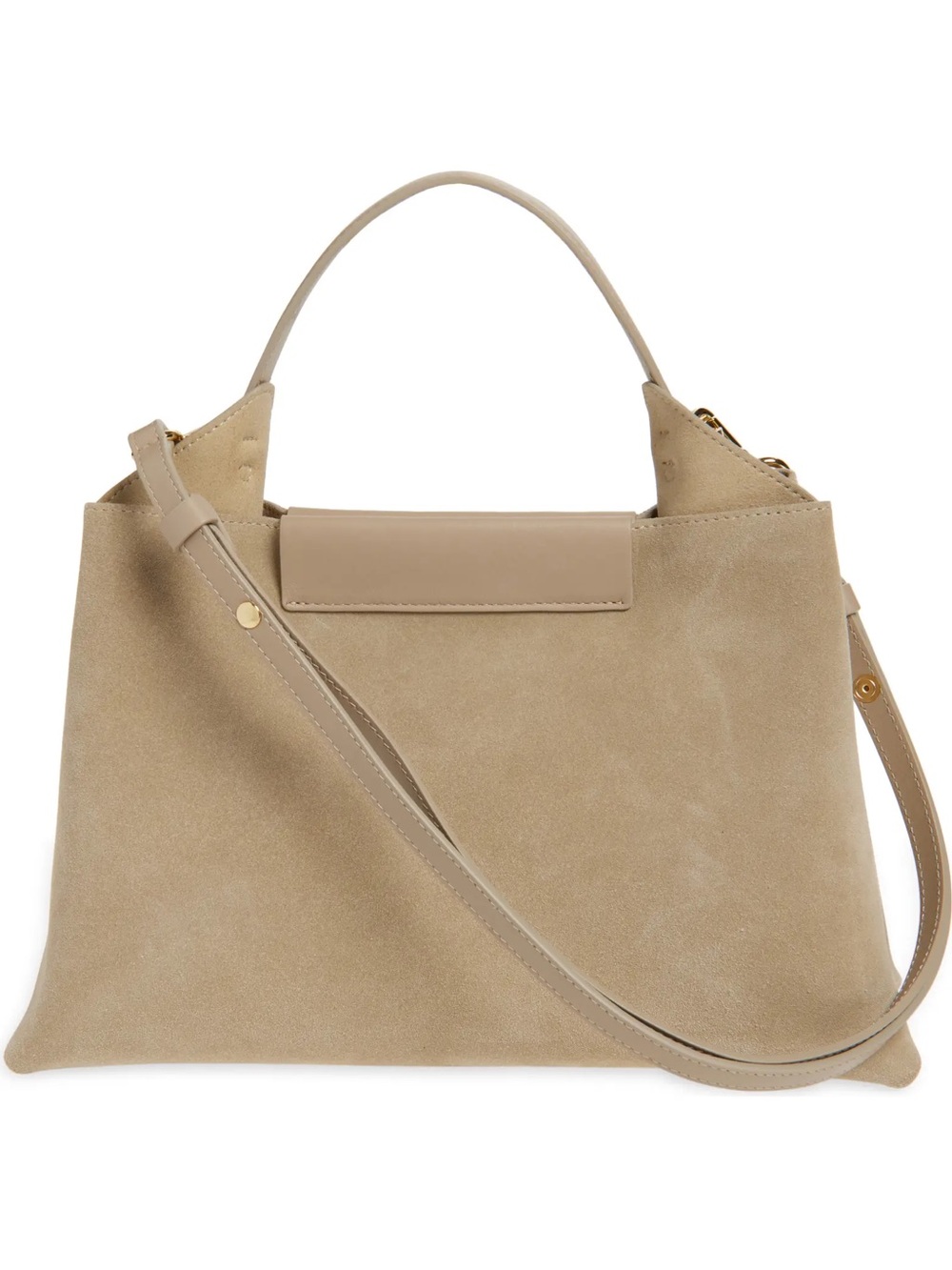 Elegant Ree Projects Medium Elieze Suede Top Handle Bag